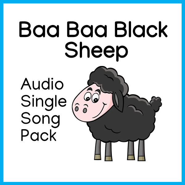 Baa Baa Black Sheep audio single song pack Miss Mon's Music mp3 song download digital lyrics PDF coloured poster colouring sheet music accompaniment track instrumental mp3 free download kidsongs chords