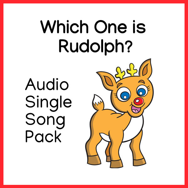 Which One Is Rudolph? Circle Singing Game audio single song pack Miss Mon’s Music children’s songs download sheet music mp3 download lyrics colouring sheet poster colouring sheet classroom music children’s music Kindergarten Pre School education preschool backing tracks accompaniment instrumental traditional songs educational music, original music, kids music