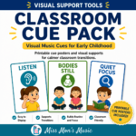 Visual music cues for early childhood