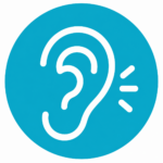 Listening Ear Background circle Turquoise