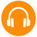 Orange Headphones Focus icon