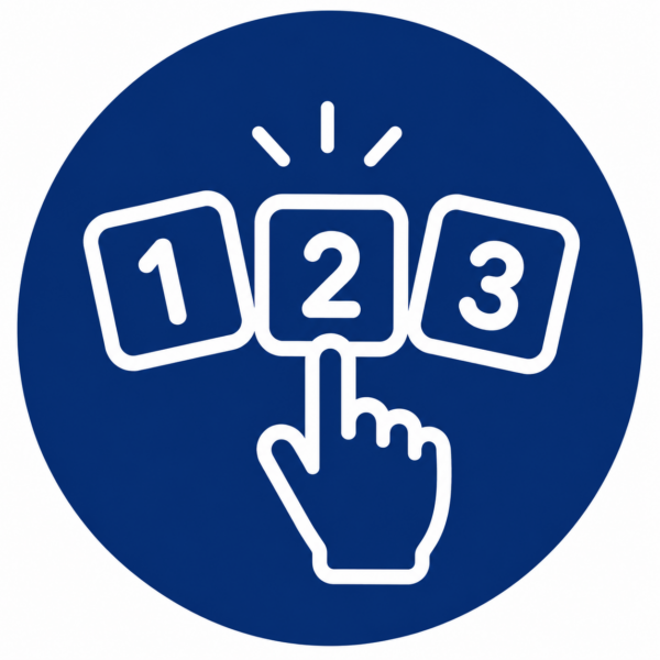 Counting Icon with hand
